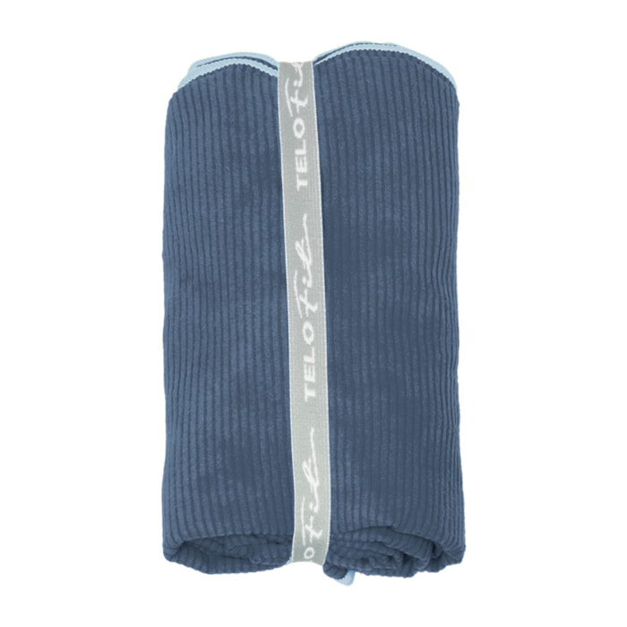 Telo Mare Spiaggia In Tinta Unita Con Bordo Disegno Fit