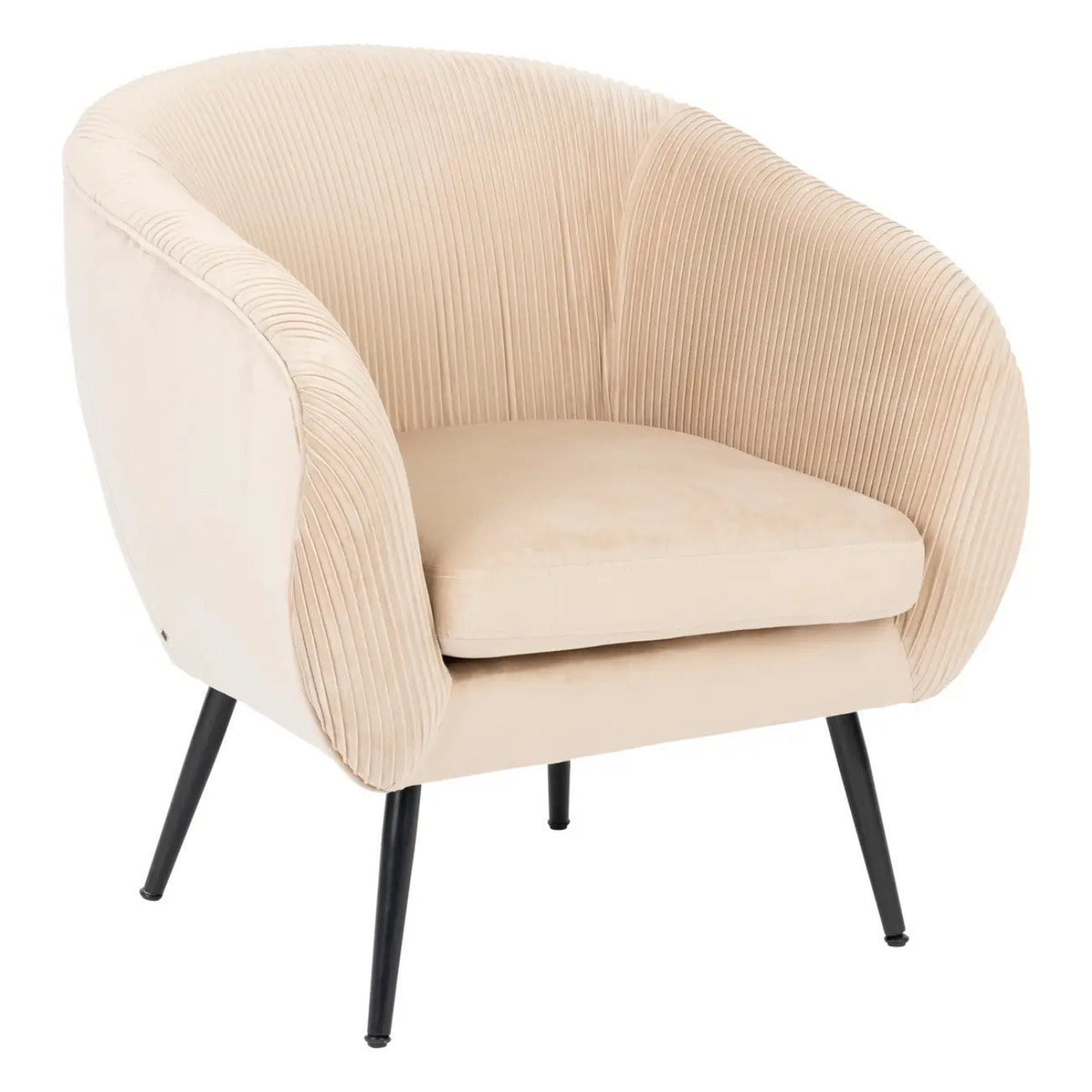 Fauteuil Solaro velours beige