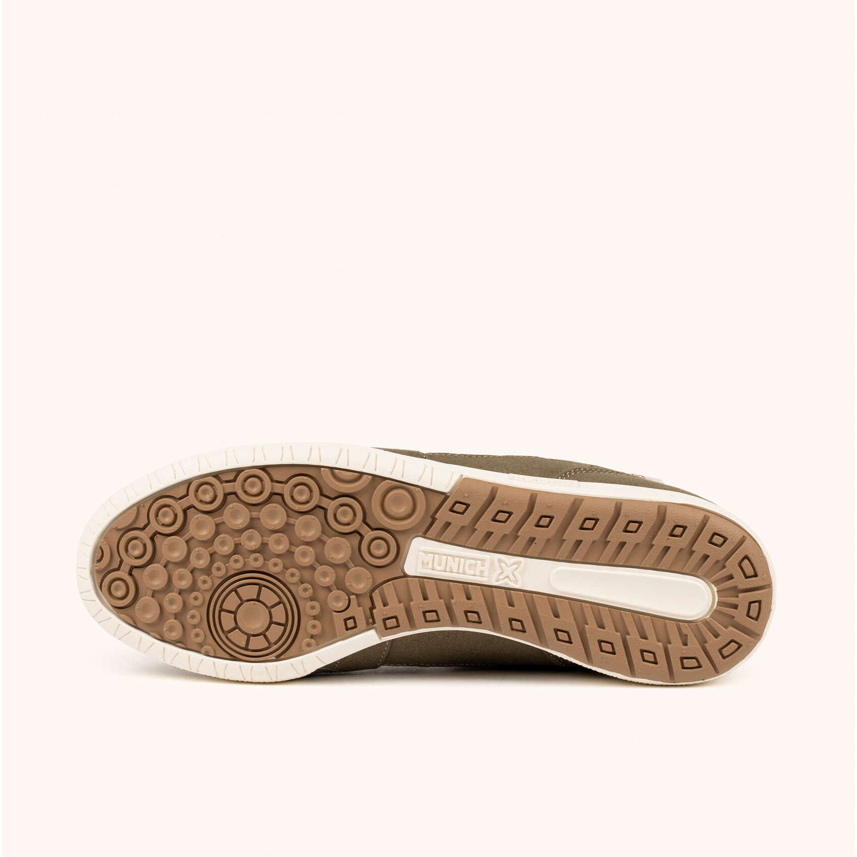 Zapatilla de Lona Estilo Urbano en Tono Caqui con Detalles Caramelo MUNICH G-3 CANVAS 458