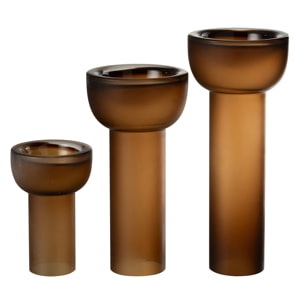 J-Line vase/chandelier Yoko - verre - marron - large - 38 cm de hauteur