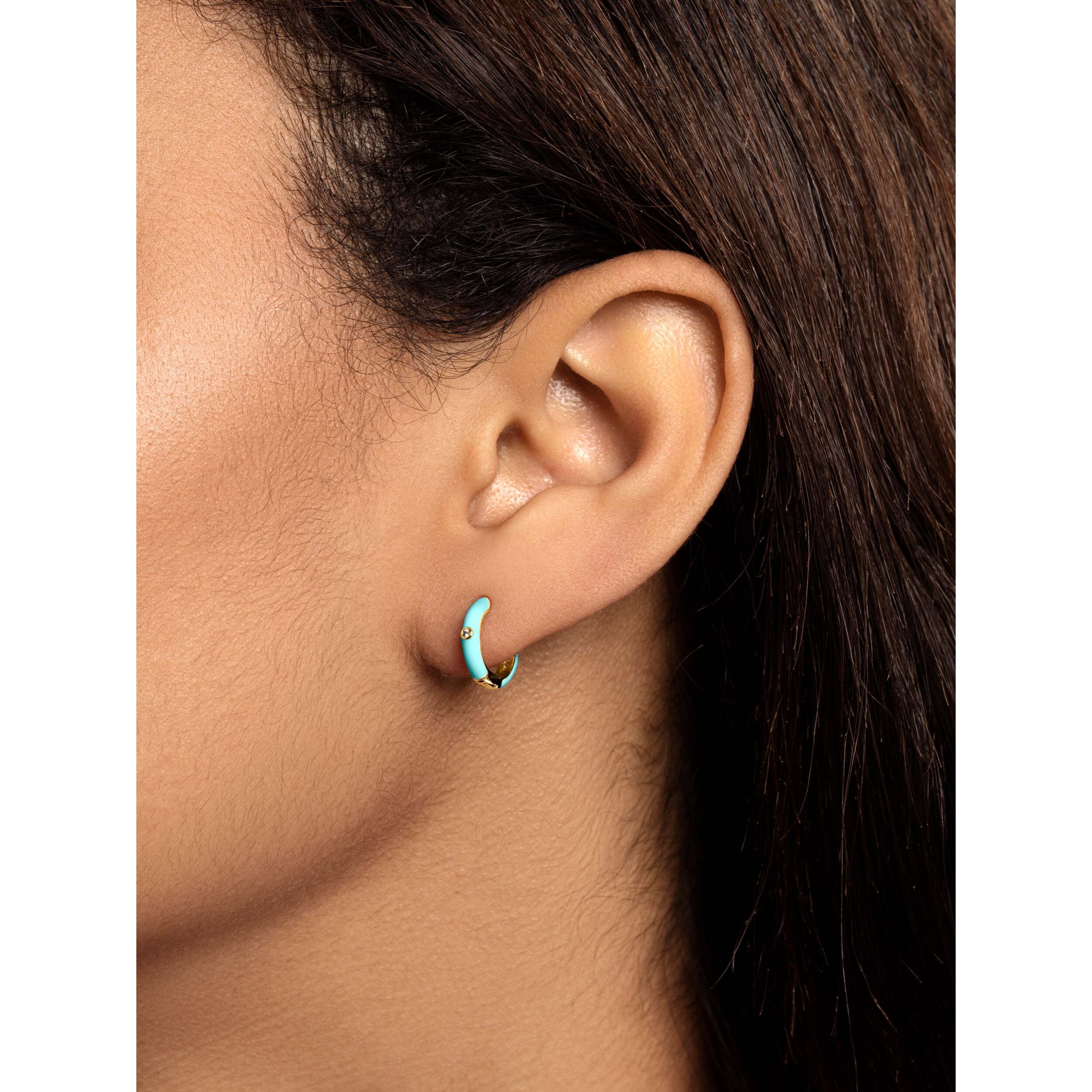 Orecchino Spark Sky Enamel Placcato Oro