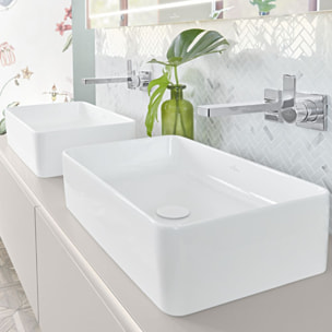 Vasque a poser carree Collaro Blanc CeramicPlus