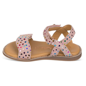 Sandalia de estampado corazones