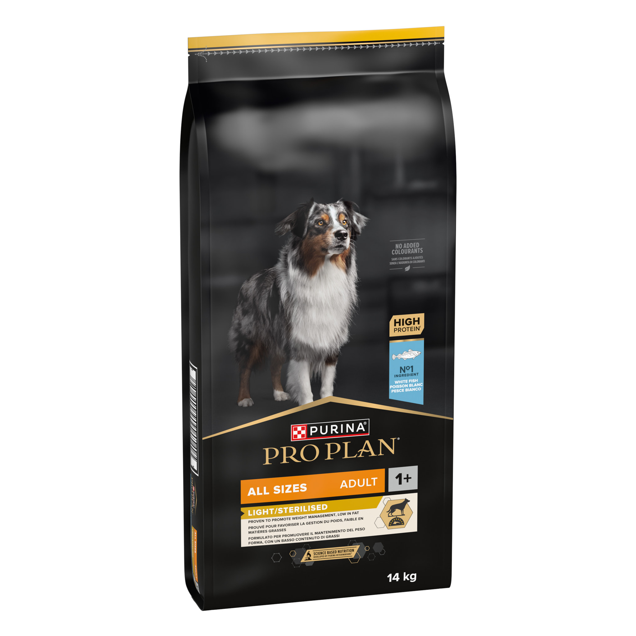 PRO PLAN Chien All Sizes Adult Light/Sterilised Poisson blanc 14KG