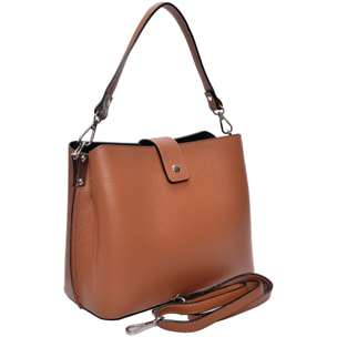 Borsa a mano Anna Luchini Cammello