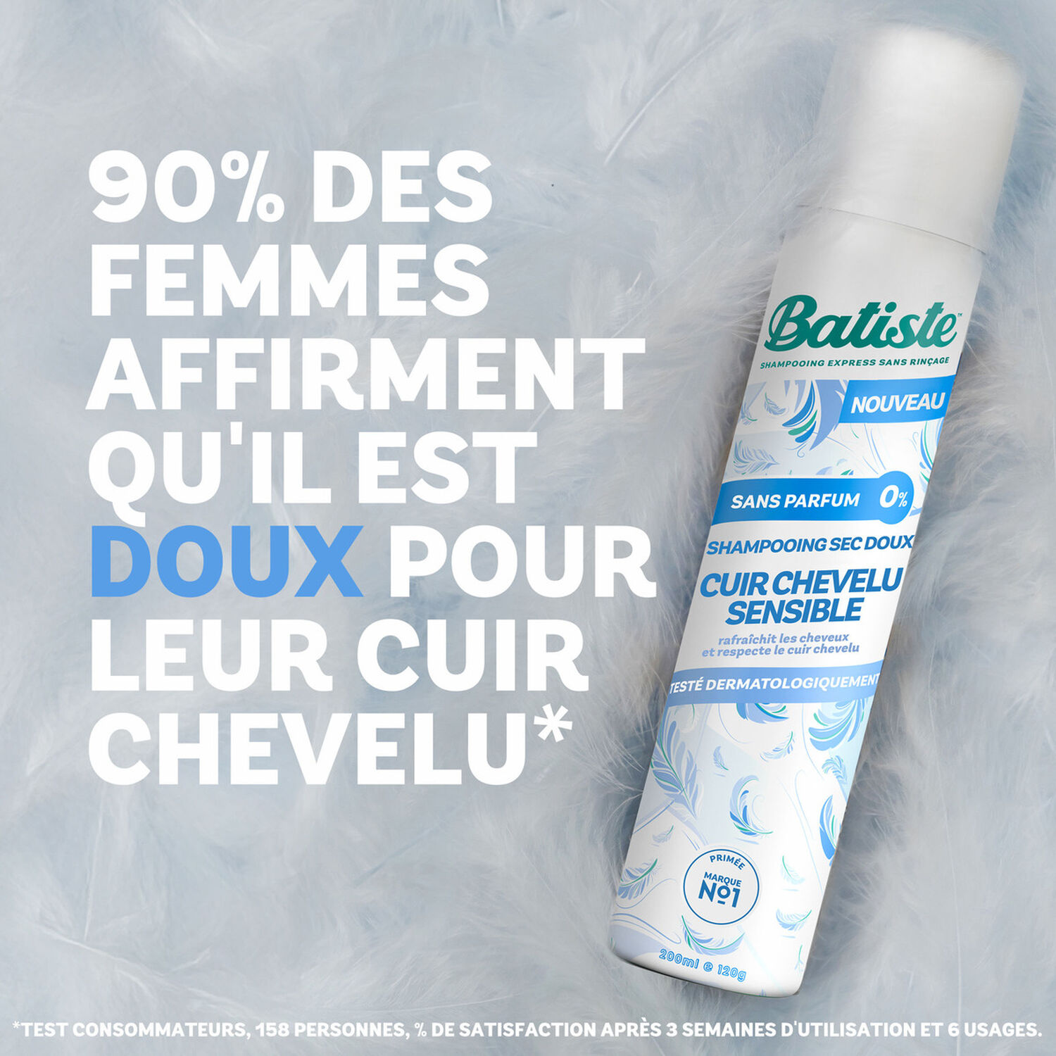 Shampooing Sec - Cuir Chevelu Sensible Sans Parfum 200 ml