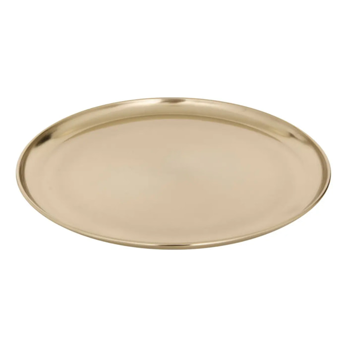 Plateau de présentation doré D37xH2,5cm