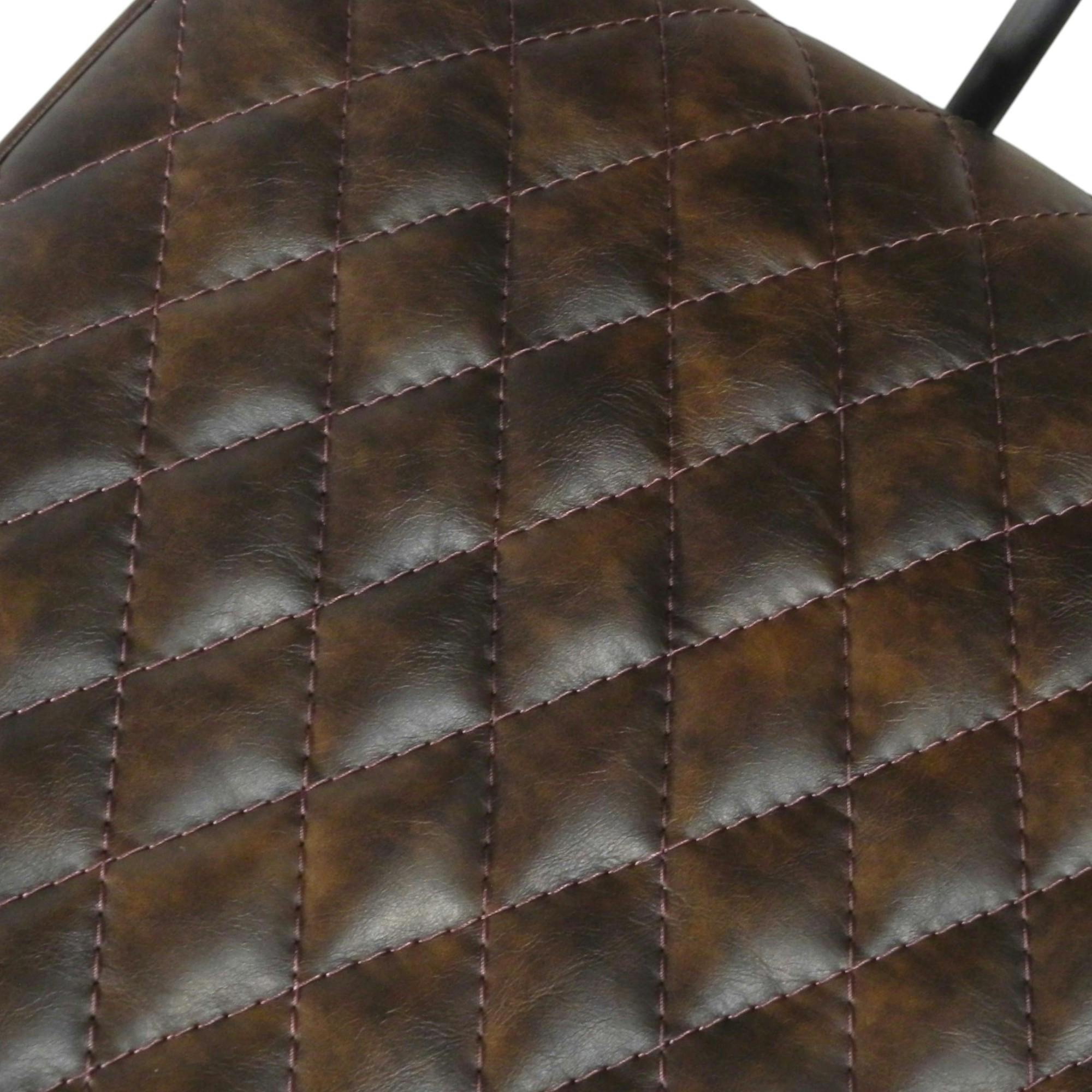 Chaise de bar marron style industriel SALERNE