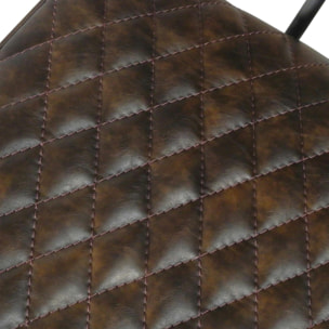 Chaise de bar marron style industriel SALERNE