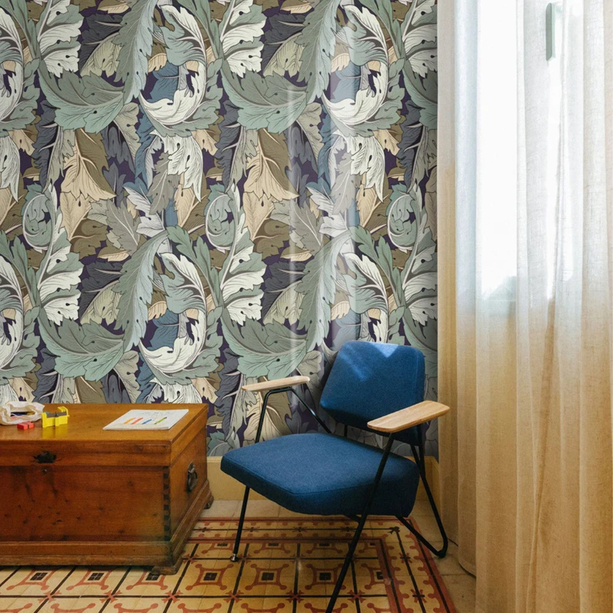 Carta da Parati Arts and Craft Vittoriana