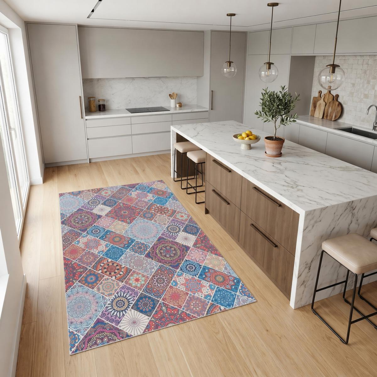 Tapis kilim à motif géométrique authentique, DAFA