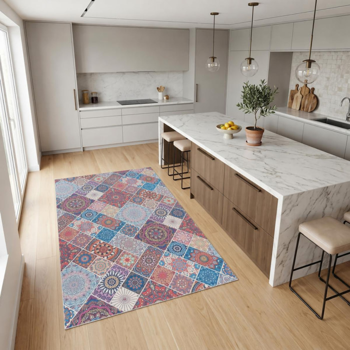 Tapis kilim à motif géométrique authentique, DAFA