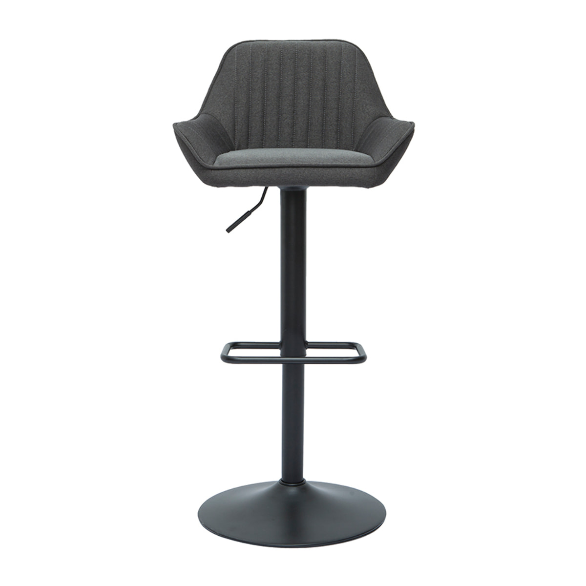 Tabourets de bar réglables design en tissu gris anthracite (lot de 2) RONNIE