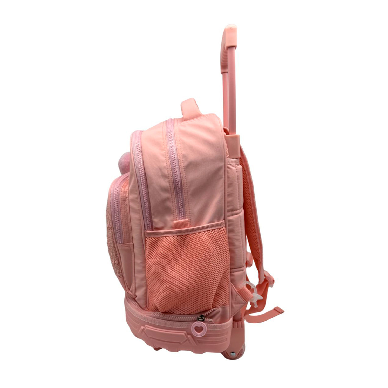 Trolley Fisso Compatto Doppio Corpo Grande Capacità Blin Blin Love. Schienale e spallacci regolabili e imbottiti. Con accessorio a cuore.