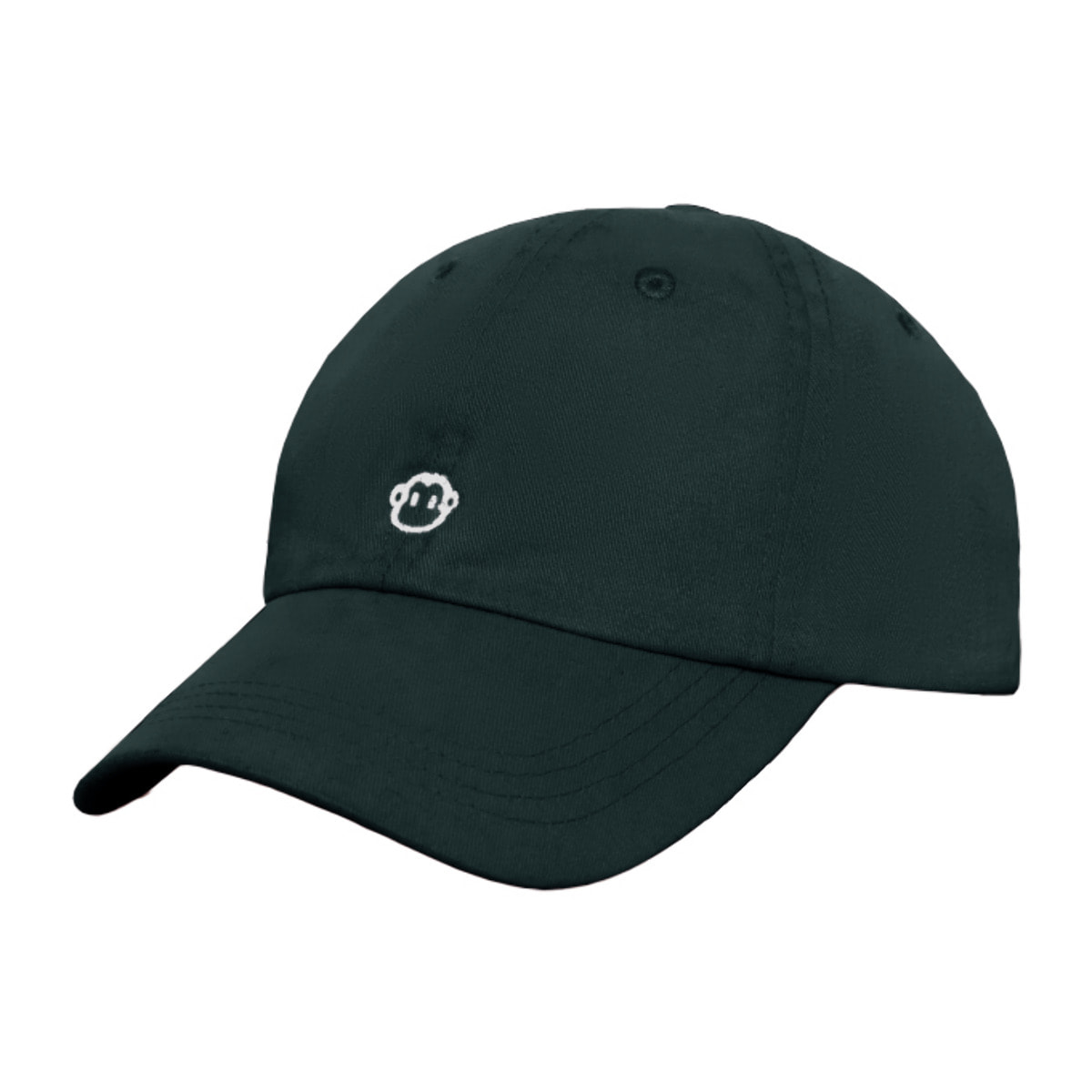 Gorra clasica de baseball con visera curvada y pequeno logo bordado frontal | Color: Verde oscuro | Street Monkey