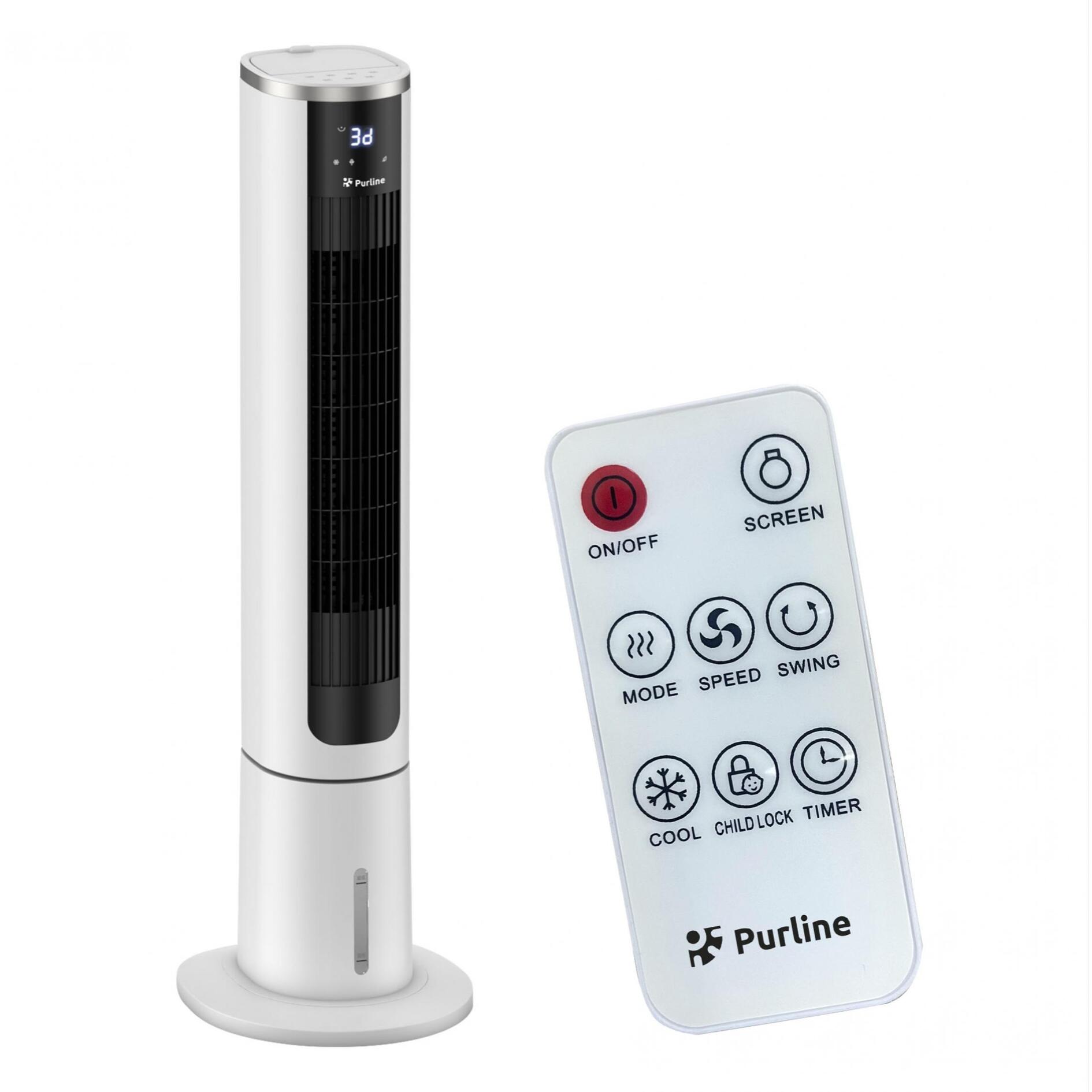 Climatizador Evaporativo de torre digital con apertura superior RAFY 75N PURLINE