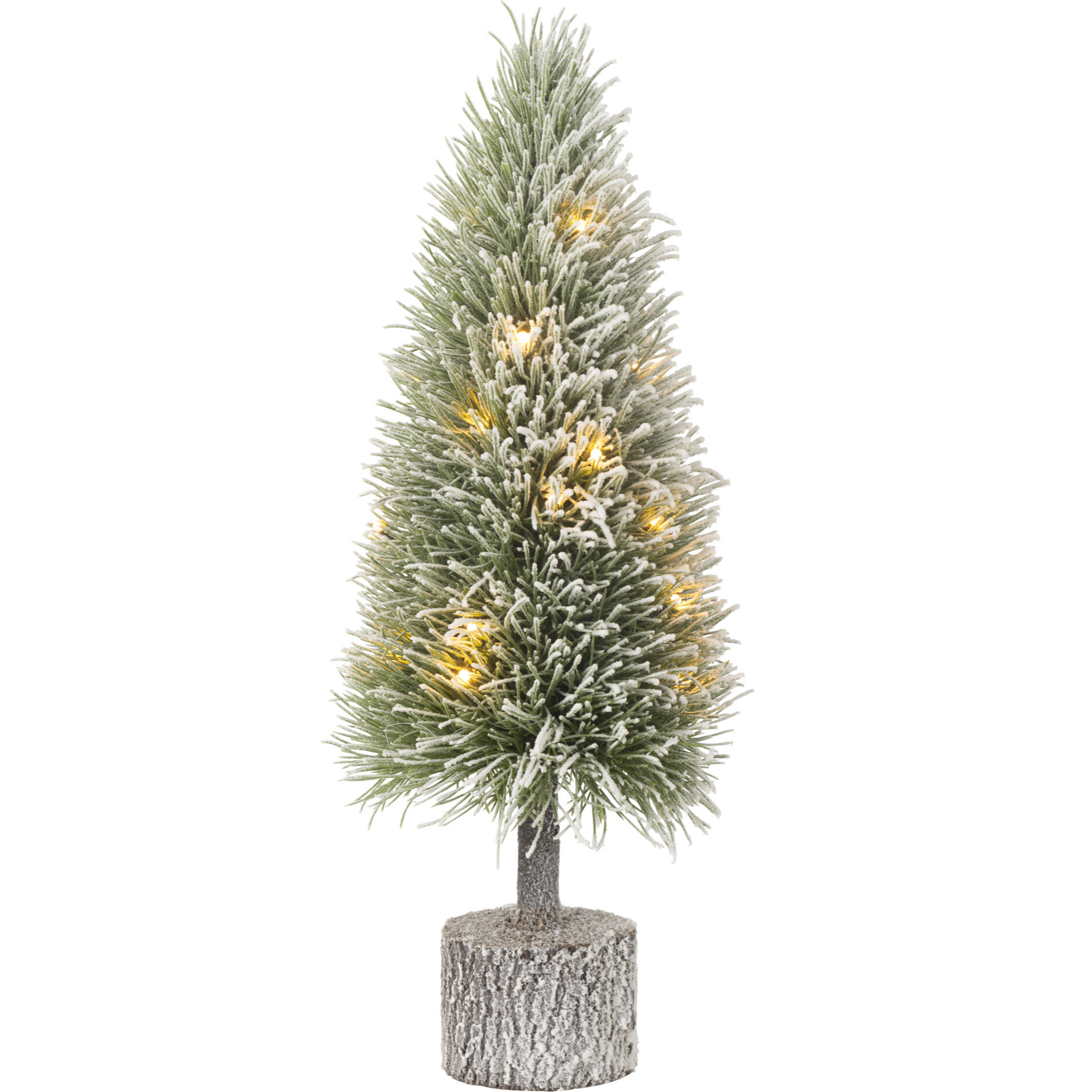J-Line décoration Sapin De Noël Neige - plastique - vert - medium - LED