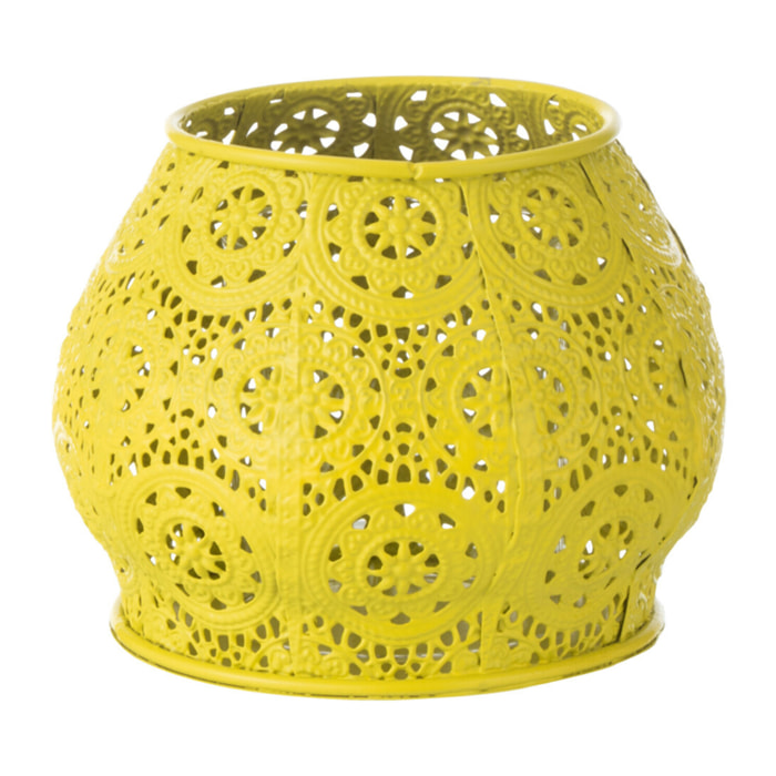 J-Line photophore Cylindre - métal/verre - jaune - small