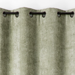Rideau thermique et phonique velours chenille - Vert