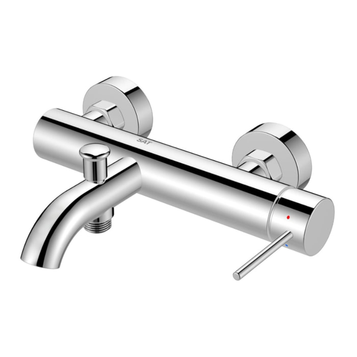 Aurum mitigeur de baignoire mural 150 mm à levier sans set de douche, chrome brillant (SATBAUR222CR)