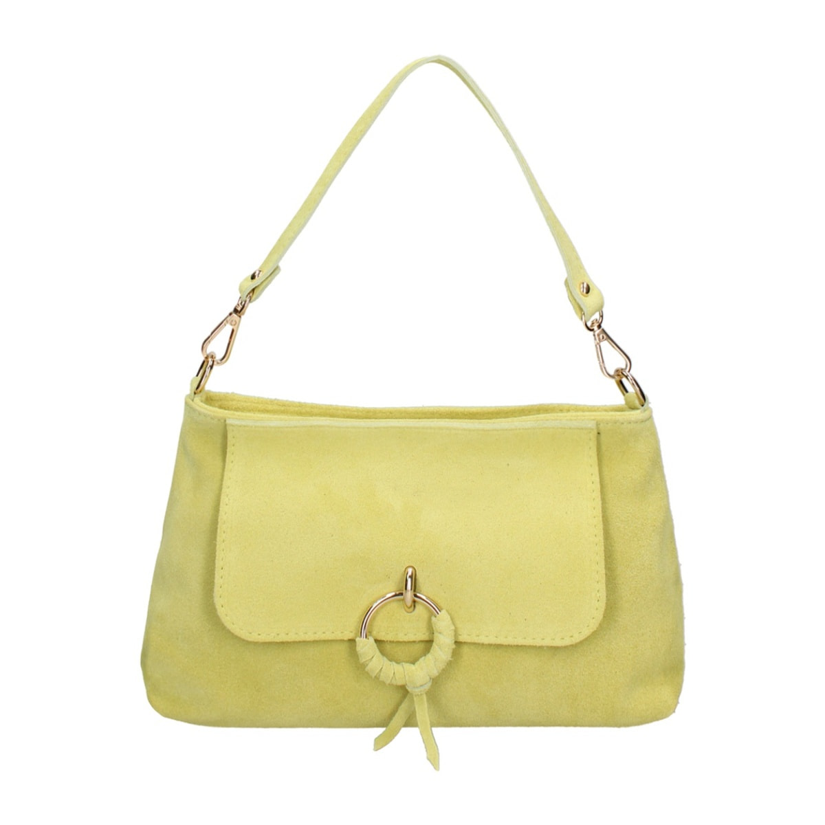 Borsa a mano da donna Made in Italy - Modello Celeste Pro - Pelle scamosciata - 30.0 x 17.0 x 9.0 cm