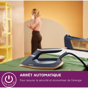 Centrale vapeur PHILIPS PSG6066/20 bleu et doré 1,8L