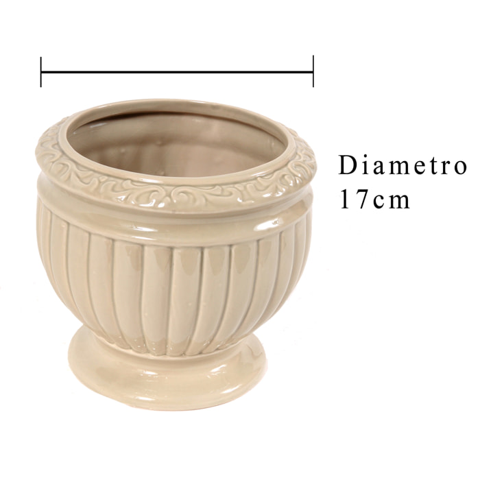 Coppa Impero In Ceramica. Larghezza 17 Cm - Pezzi 1 - 17X16X17cm - Colore: Bianco - Bianchi Dino - Decori Casa E Complementi