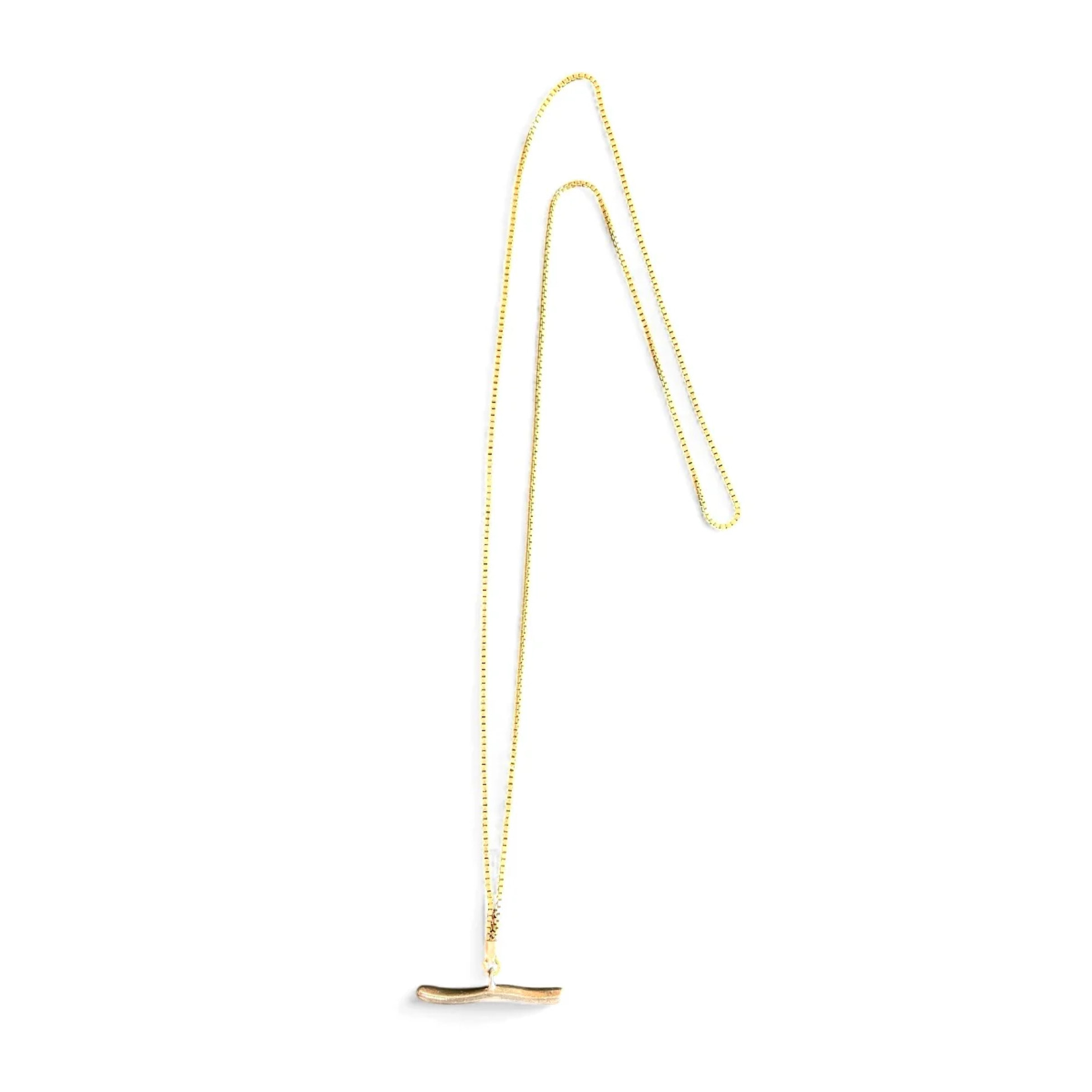 Collar Pendant doble o largo 90 dorado chapado latón