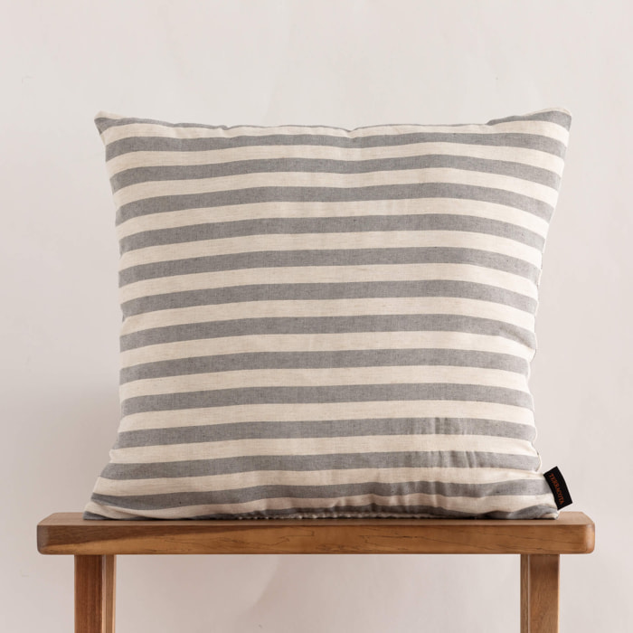 Housse de coussin jacquard 50x50 cm Jávea Grande Gris