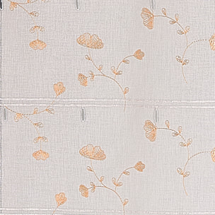 Voilage modulable brodé ginko - Jaune Ocre