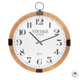 Horloge "Gousset" marron D38cm