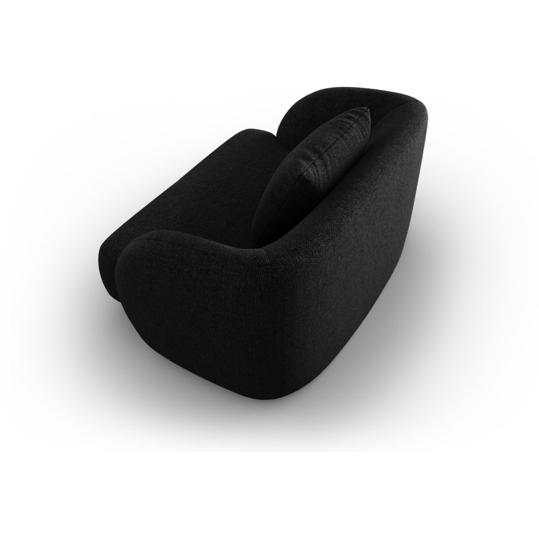Fauteuil "Tulum" en chenille noir