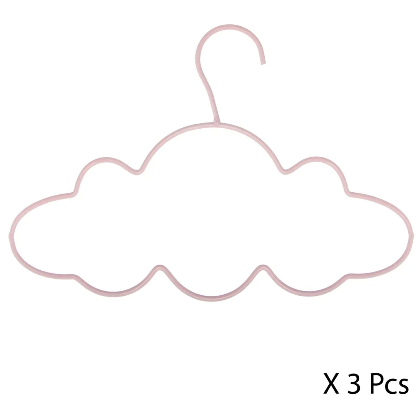 Lot de 3 cintres "Nuage" enfant - métal - blanc