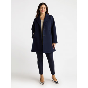 Fiorella Rubino - Cappotto in scuba - Blu