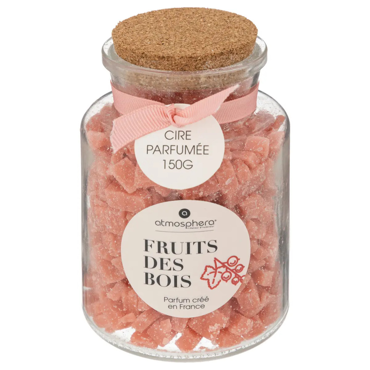 Cire parfumée "Izor" en verre D7,5cm rouge