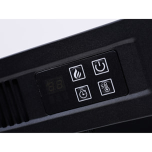 Cheminée électrique au sol de 2kW en acier laqué blanc avec télécommande