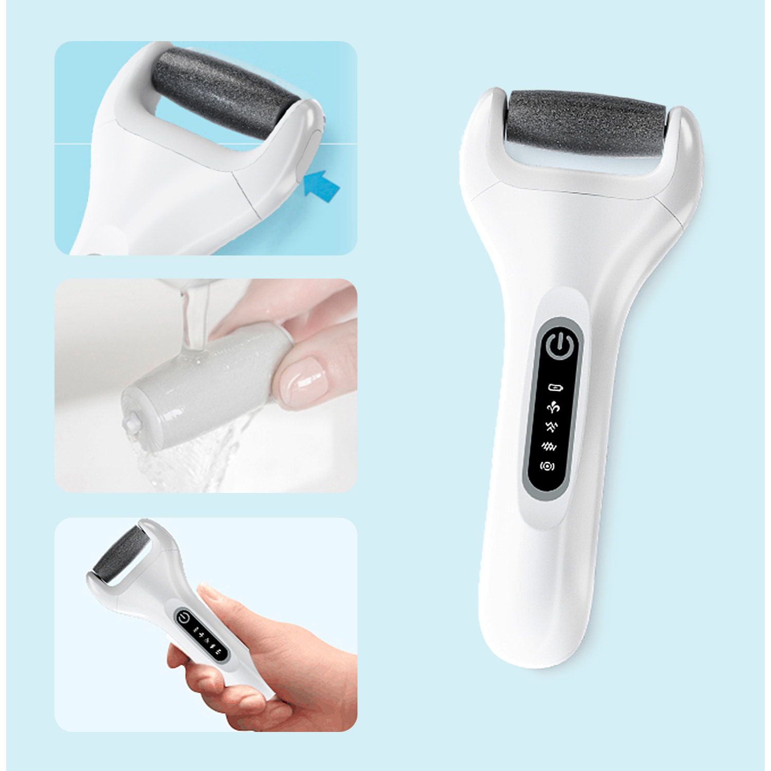 Lima eléctrica para los pies con 4 velocidades.