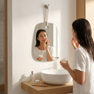 Miroir mural 56 x 71 cm avec suspension sur corde SAT (SATZLAN6071)