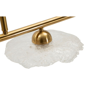 LAMPADARIO EMILY 3 LUCI VETRO TRASPARENTE CM 100X24X18