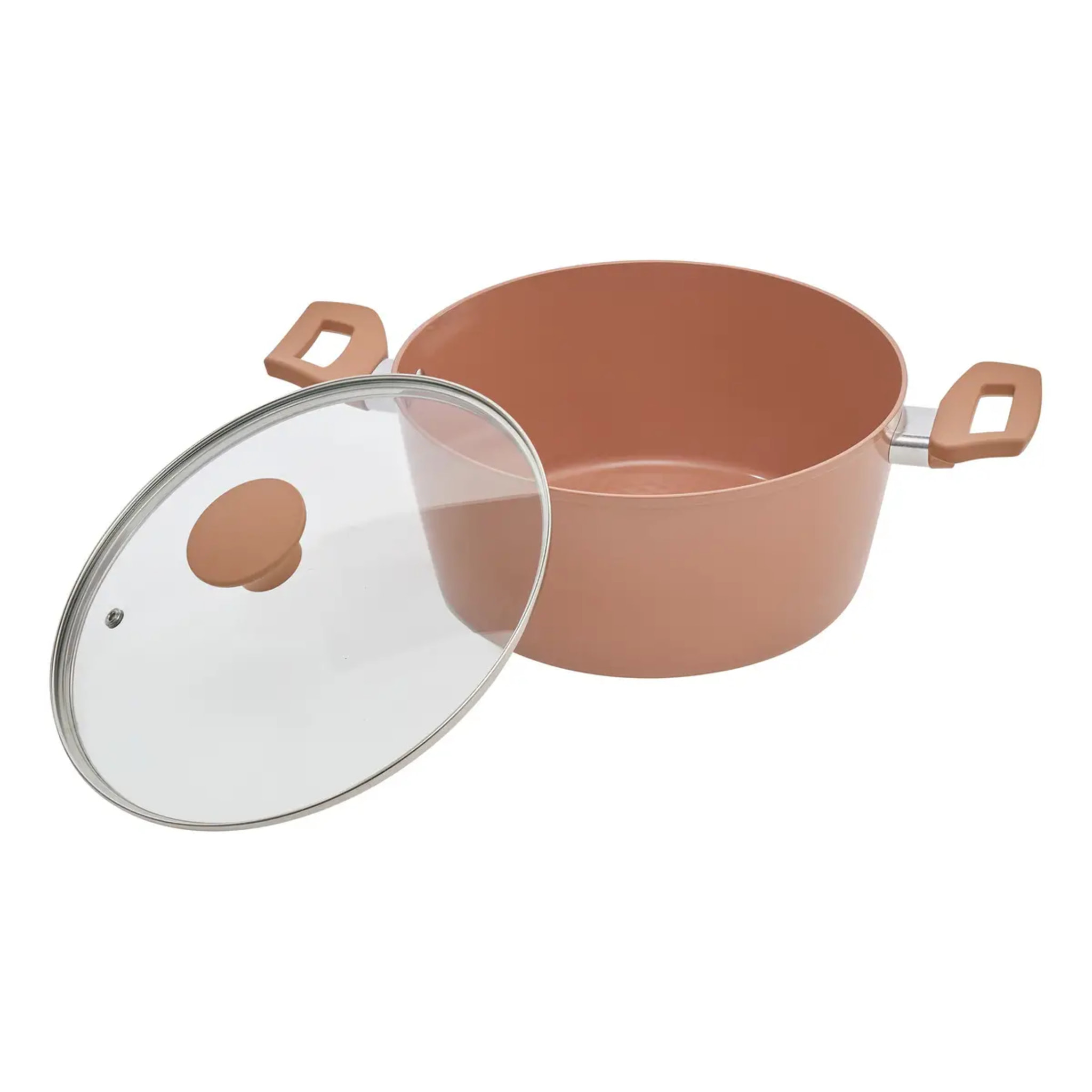 Faitout avec couvercle Toscane D.24cm terracotta