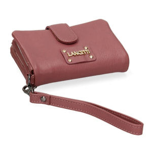 Portafoglio donna in vera pelle - Modello False - Casual - 13.5 x 10.0 x 3.0 cm