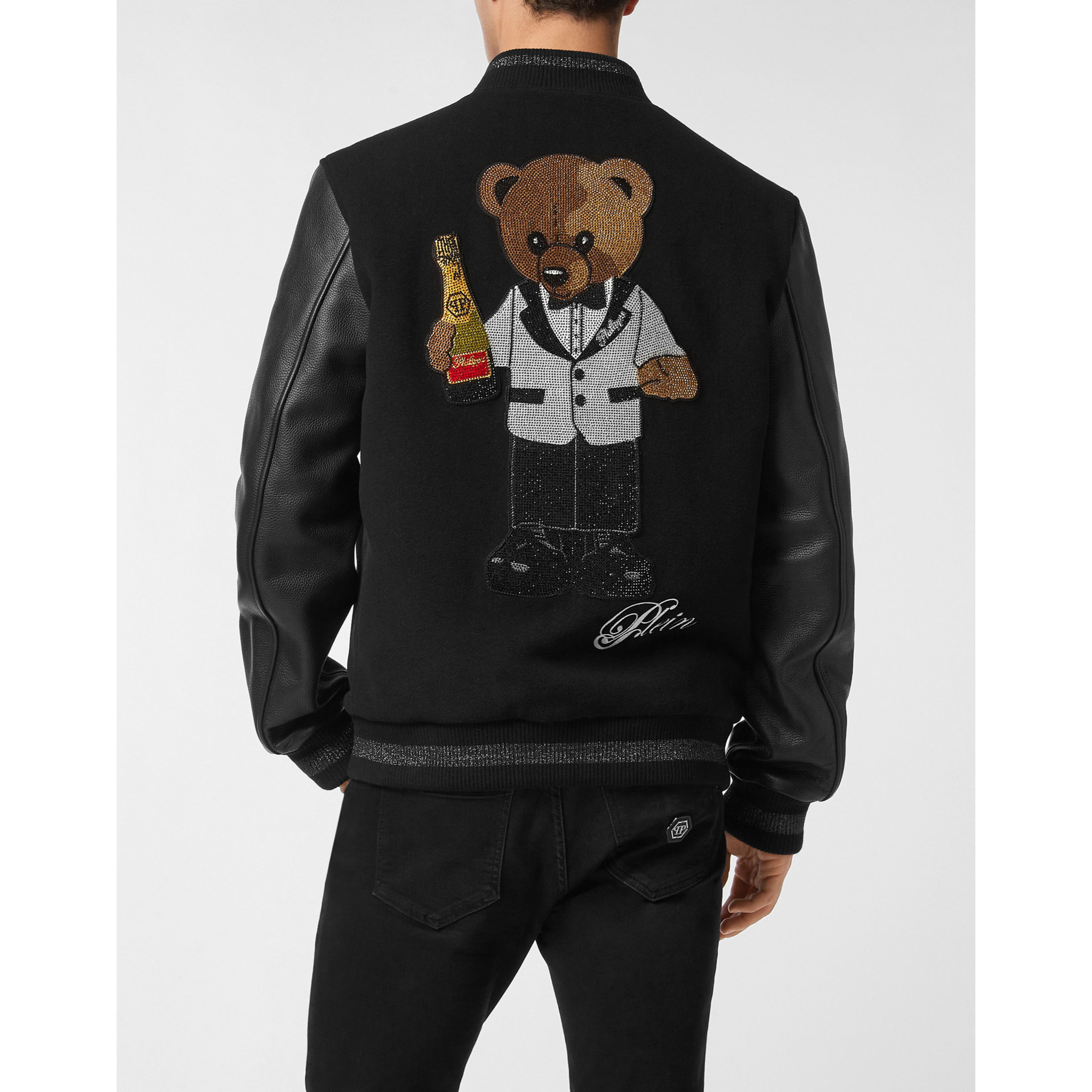 PHILIPP PLEIN Bomber in pelle TEDDY