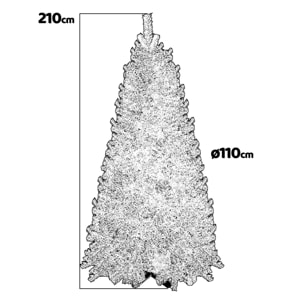 Dasher - Albero di Natale in PVC Ø110 x 210H cm, 1100 rami