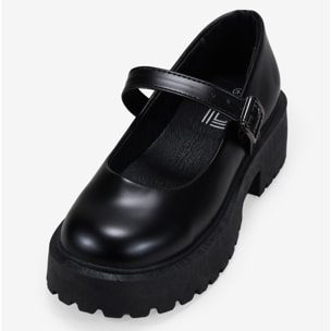 Zapatos Mary Jane negros con plataforma