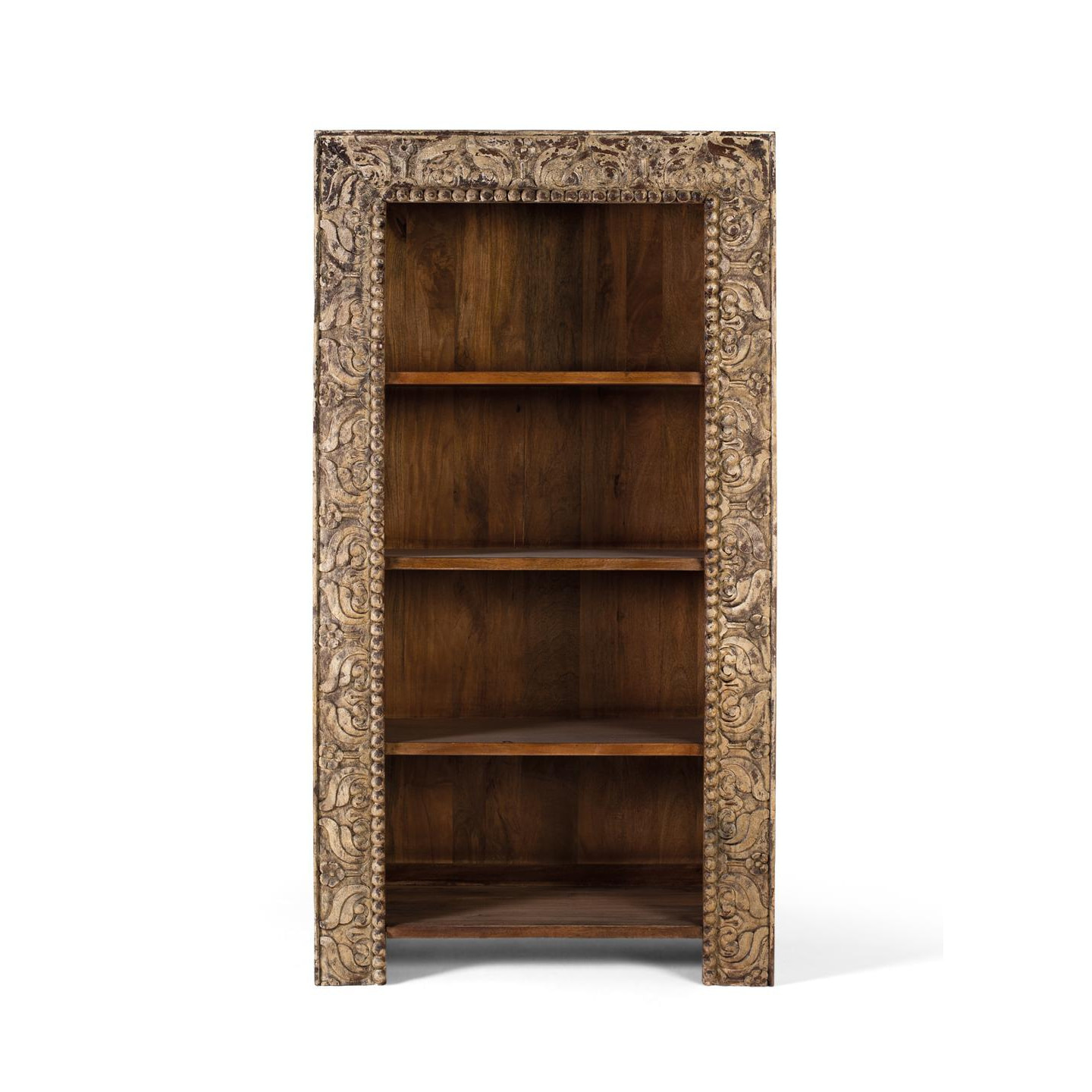 Librería de Madera de Mango 99 Cm Estilo Rústico Elegante