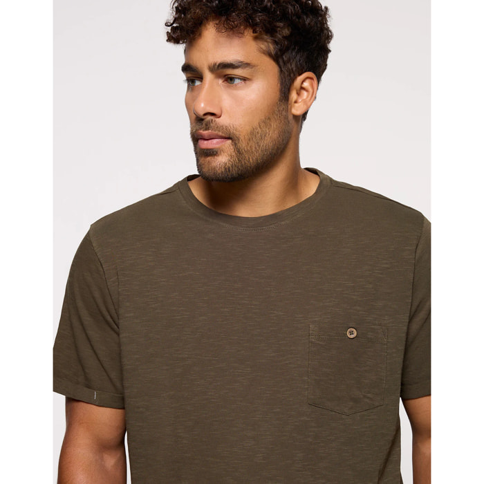 Camiseta Manga Corta Caqui - Button