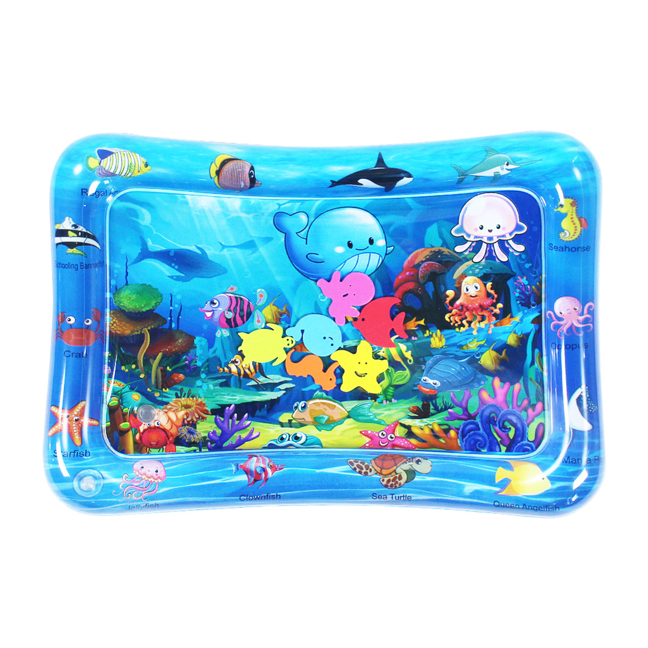 DAM Colchoneta hinchable infantil diseño bajo el mar. 70x50cm. 66x46x10 Cm. Color: Azul