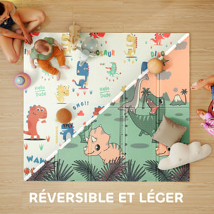 Tapis d'éveil bébé pliable épais réversible en mousse