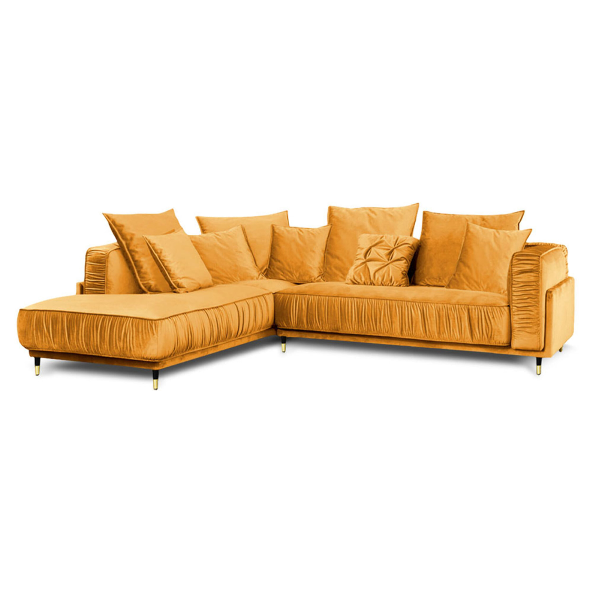 Canapé Velours Angle gauche Fiorenzo - 4 Places