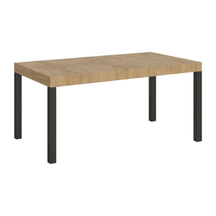 Mesa extensible 90x140/244 cm Everyday Premium Roble Natural estructura Antracita